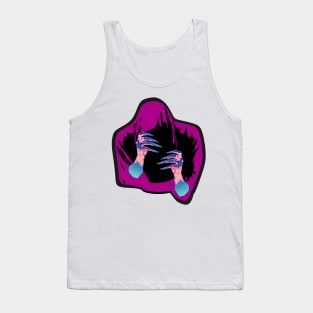 faceless mysterious figure with scary long nails Tank Top